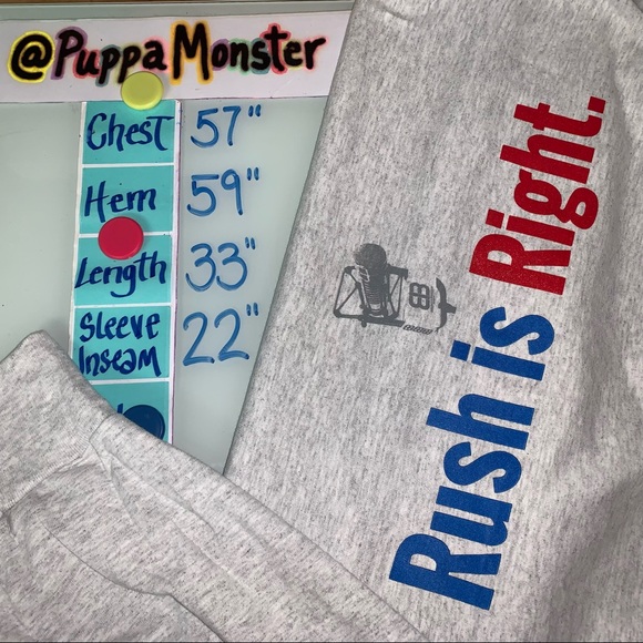 New RUSH IS RIGHT Long sleeve T-Shirt 3X Limbaugh - Picture 7 of 8